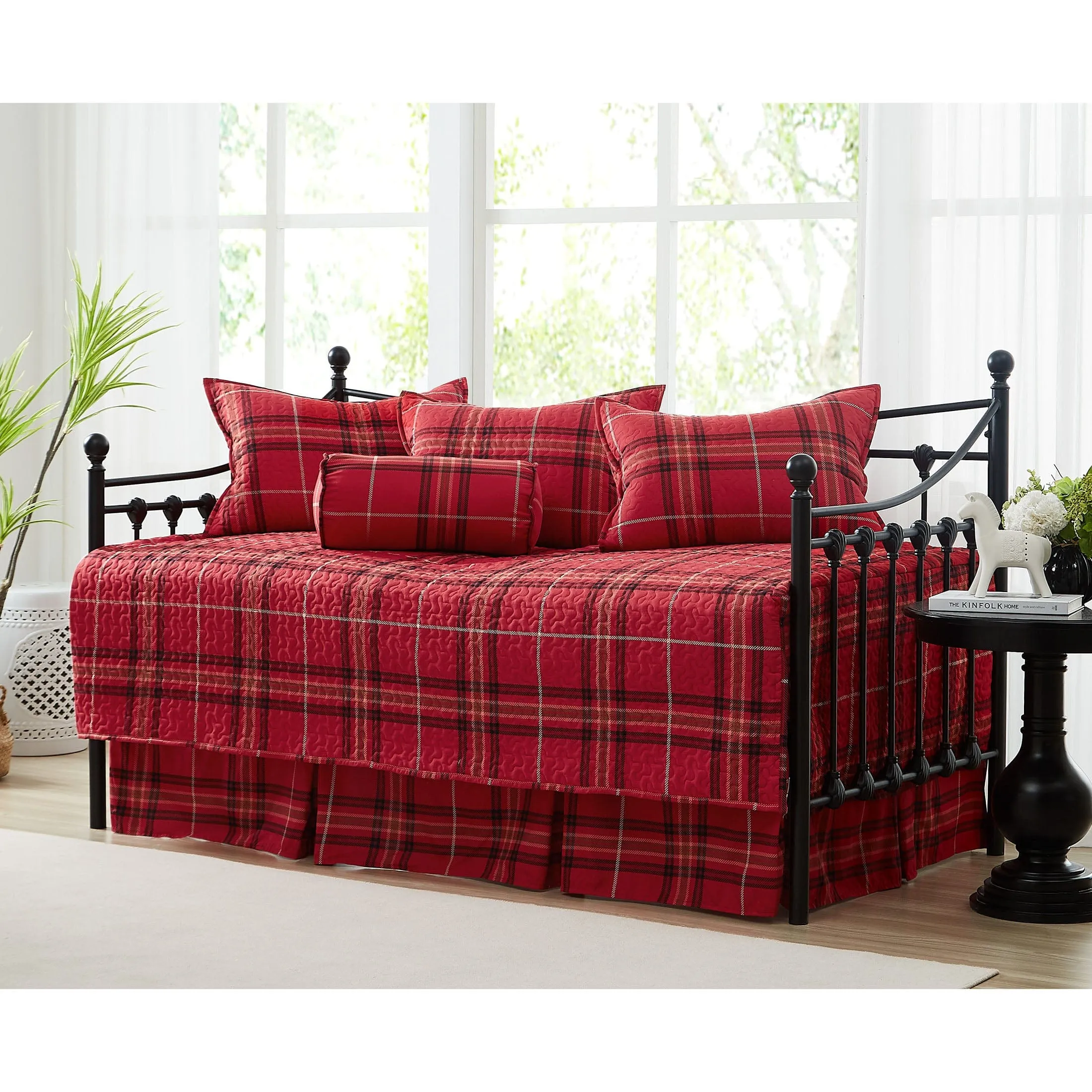 Vilano Plaid 6-Piece Daybed Cover Set