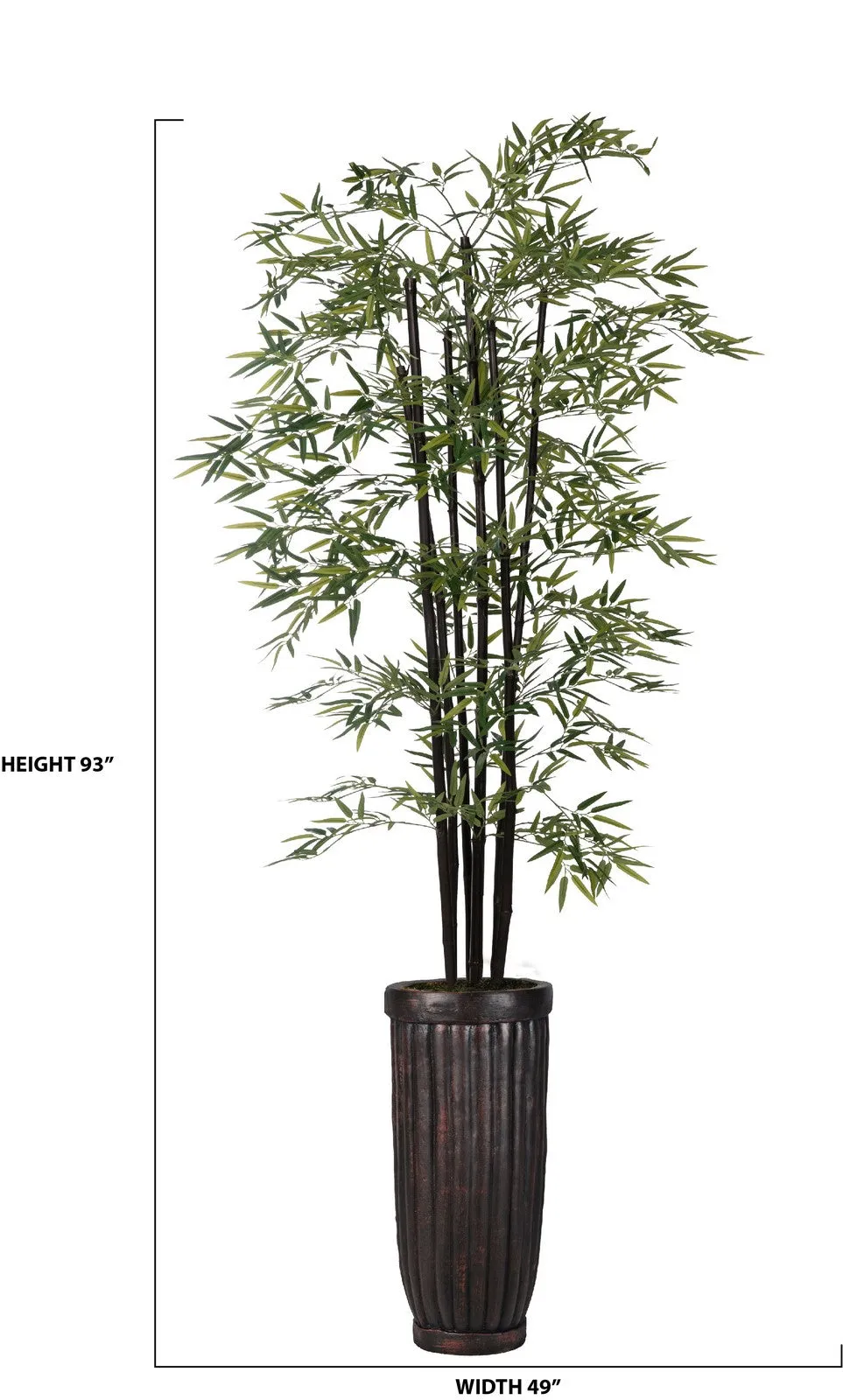 Vintage Home Artificial Faux 72" Tall Bamboo Tree With Eco Planter