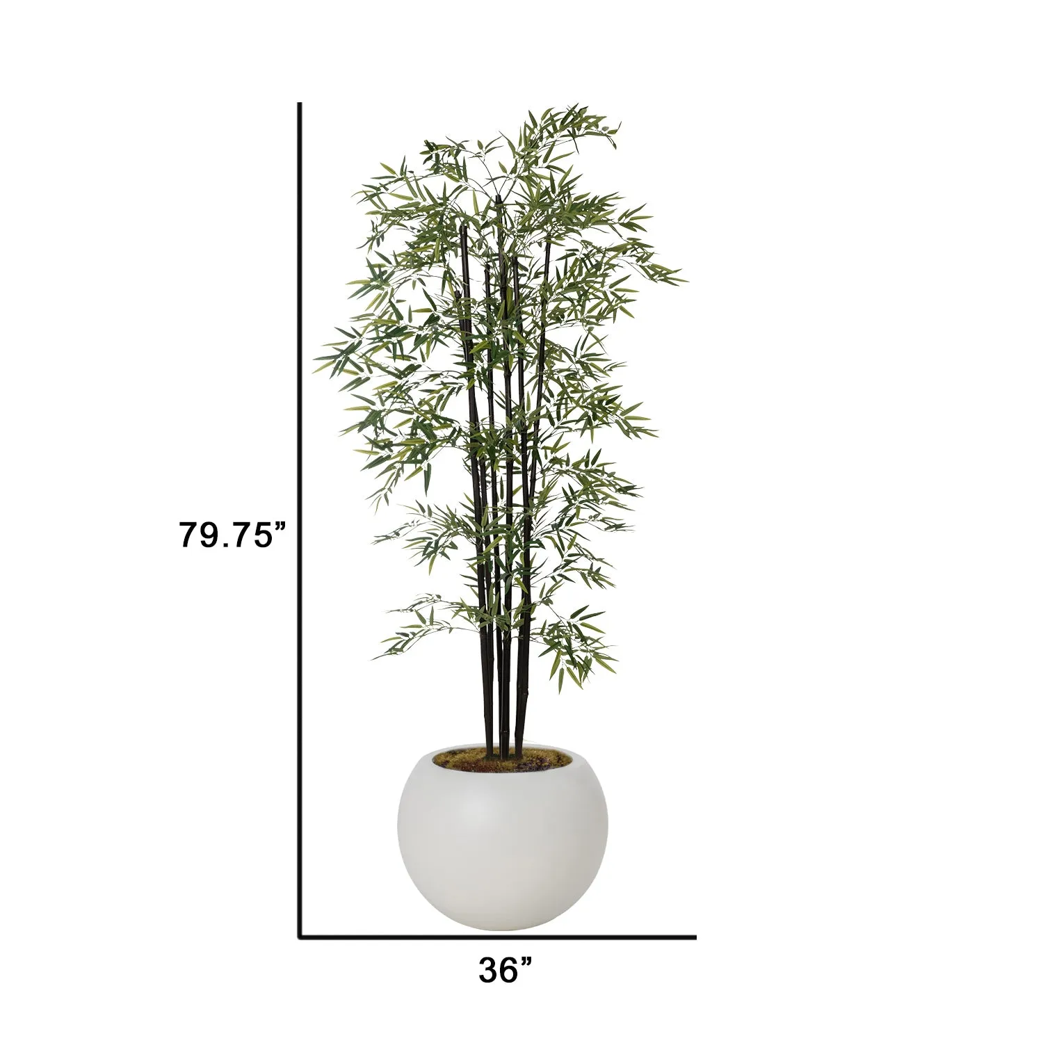 Vintage Home Artificial Faux 72" Tall Bamboo Tree With Eco Planter