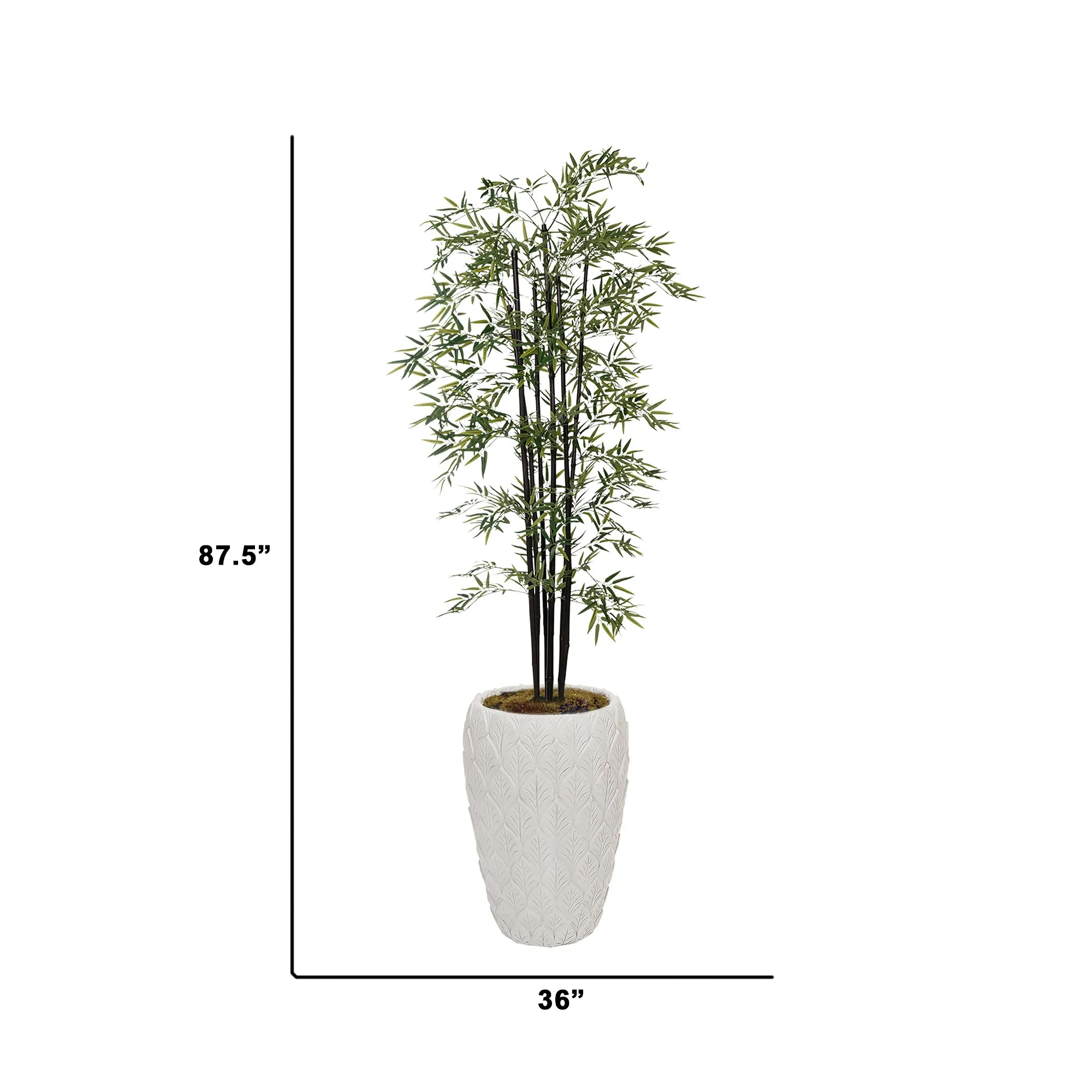 Vintage Home Artificial Faux 72" Tall Bamboo Tree With Eco Planter