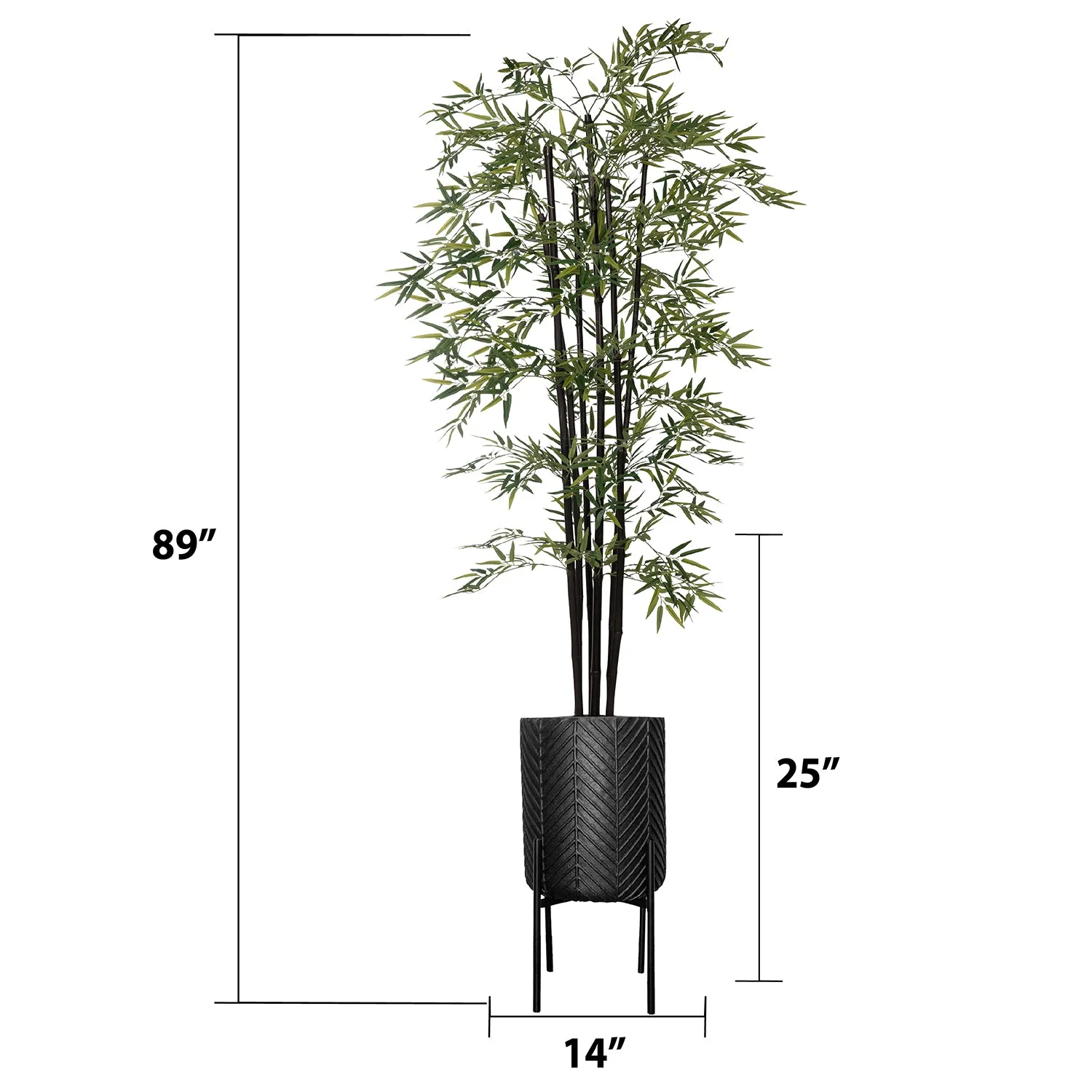 Vintage Home Artificial Faux 72" Tall Bamboo Tree With Eco Planter