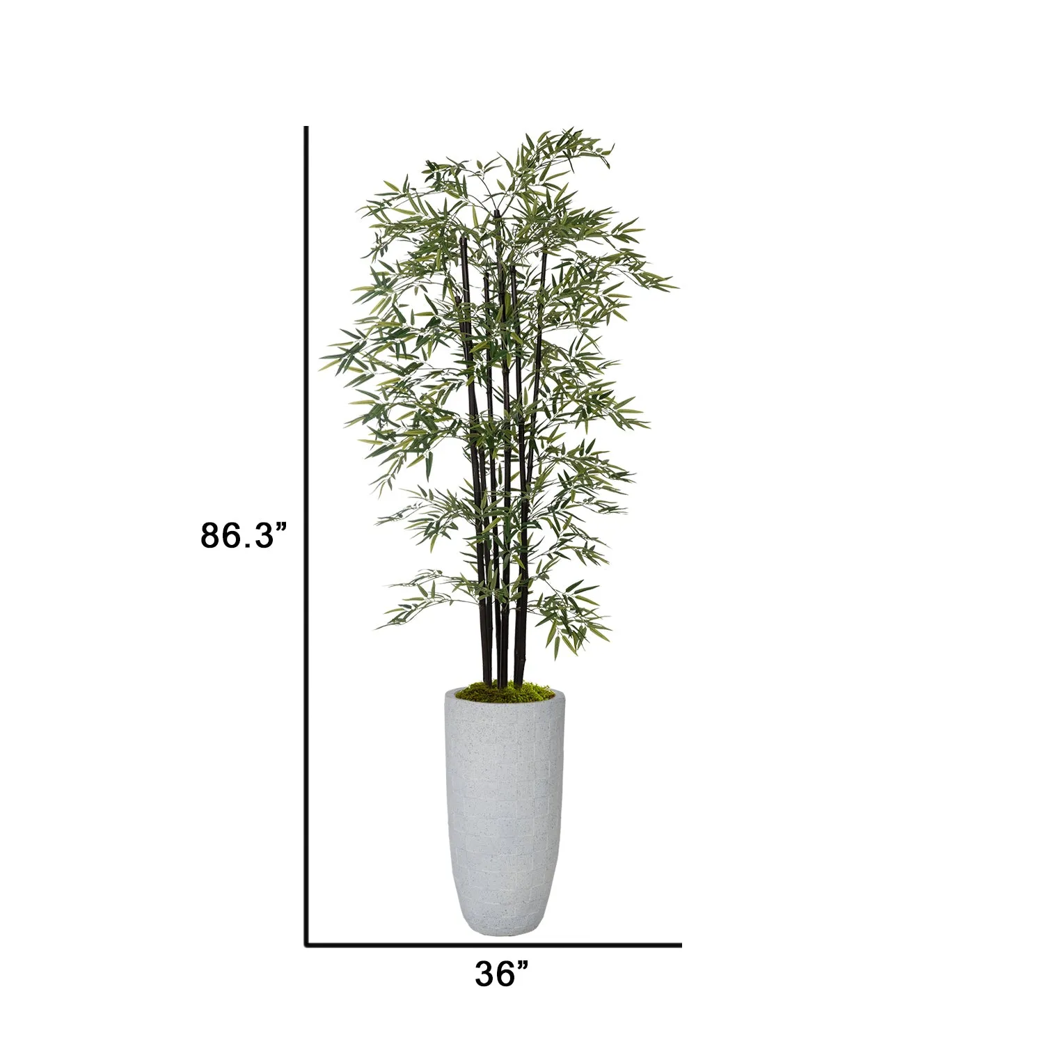 Vintage Home Artificial Faux 72" Tall Bamboo Tree With Eco Planter