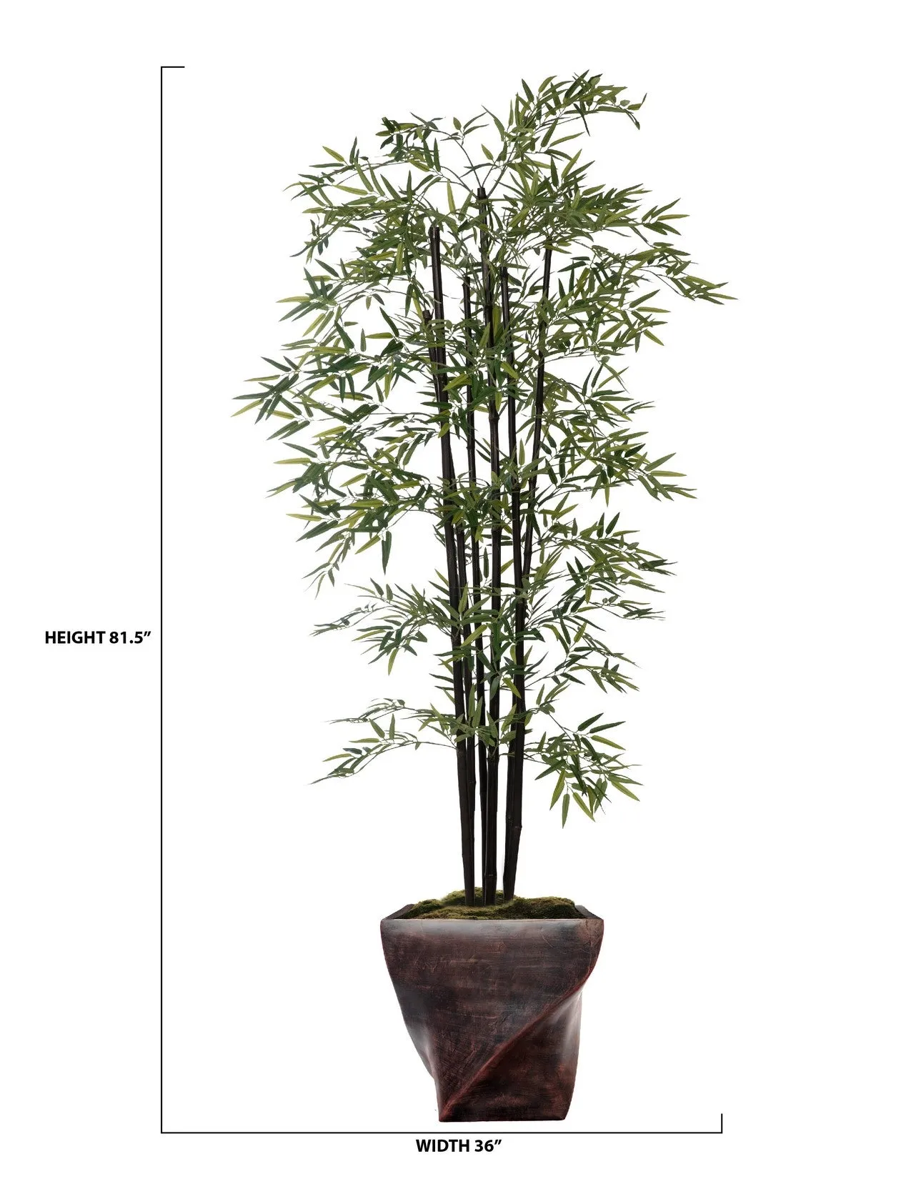 Vintage Home Artificial Faux 72" Tall Bamboo Tree With Eco Planter