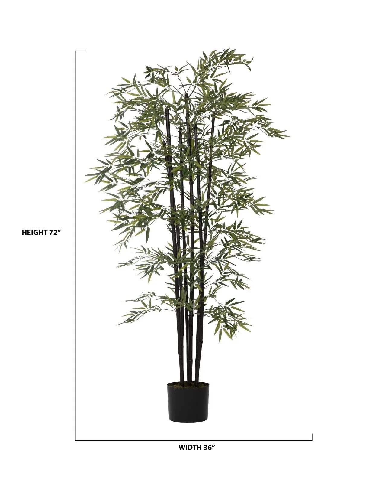 Vintage Home Artificial Faux 72" Tall Bamboo Tree With Eco Planter