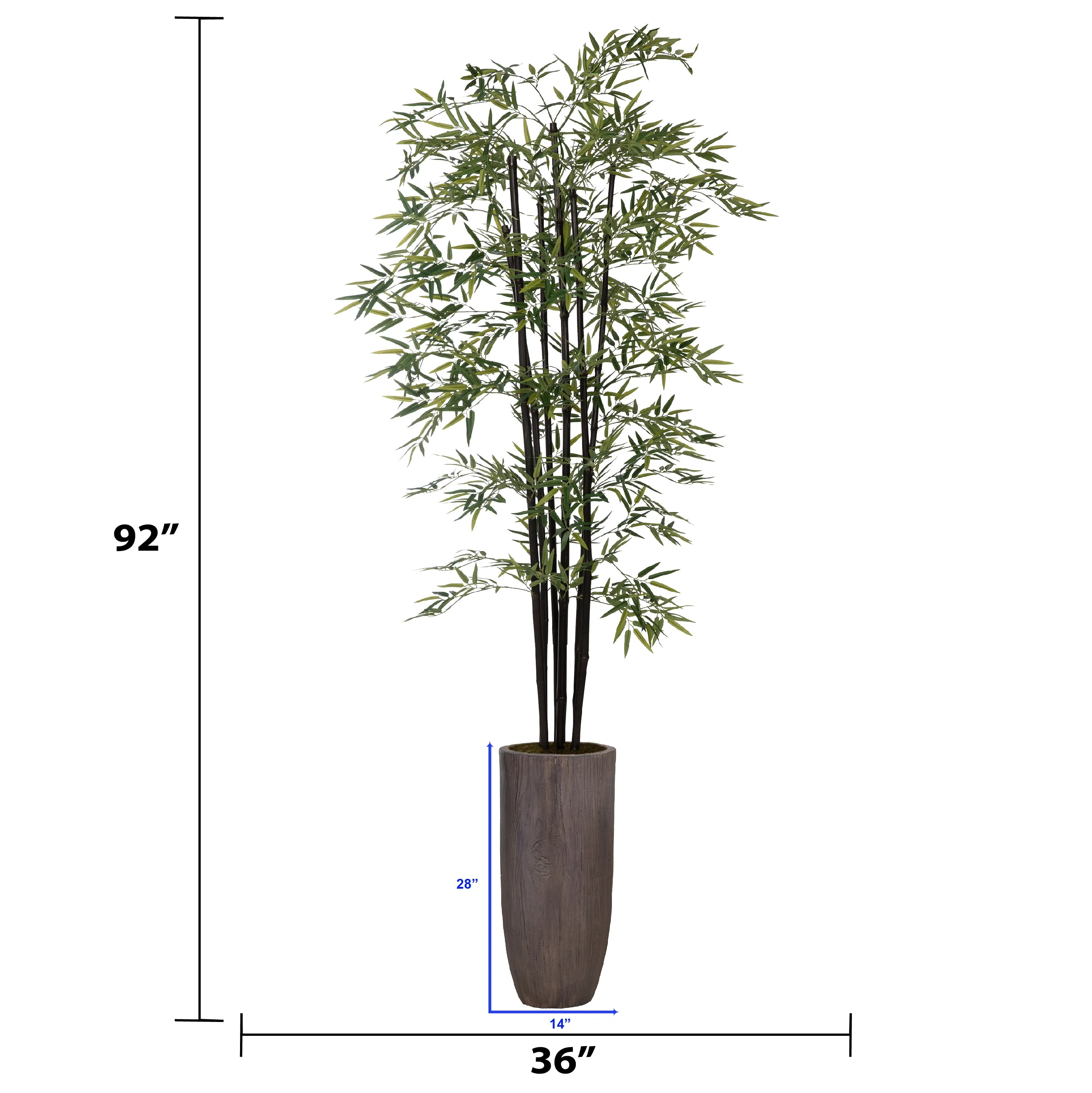 Vintage Home Artificial Faux 72" Tall Bamboo Tree With Eco Planter