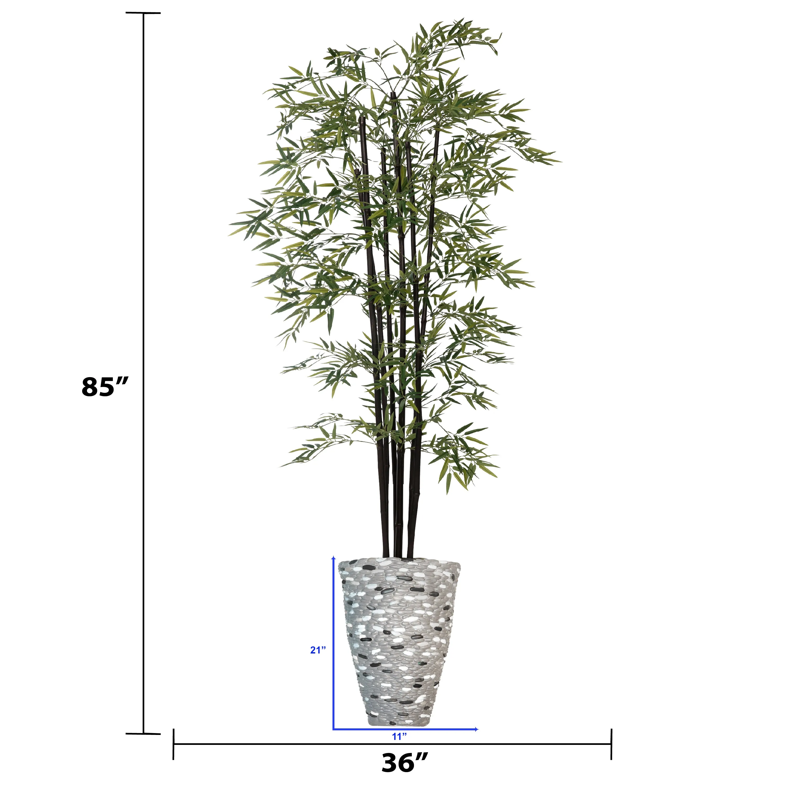 Vintage Home Artificial Faux 72" Tall Bamboo Tree With Eco Planter