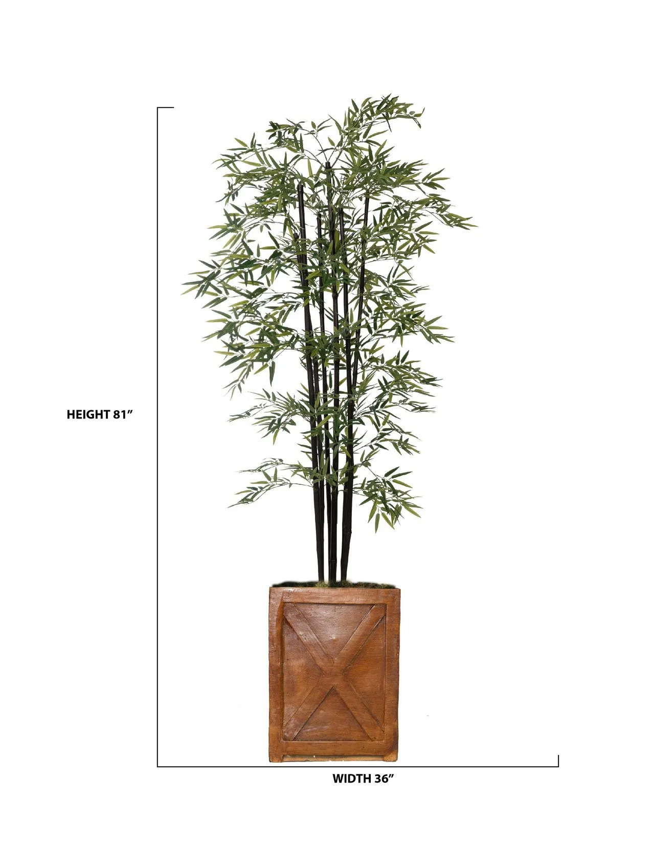 Vintage Home Artificial Faux 72" Tall Bamboo Tree With Eco Planter