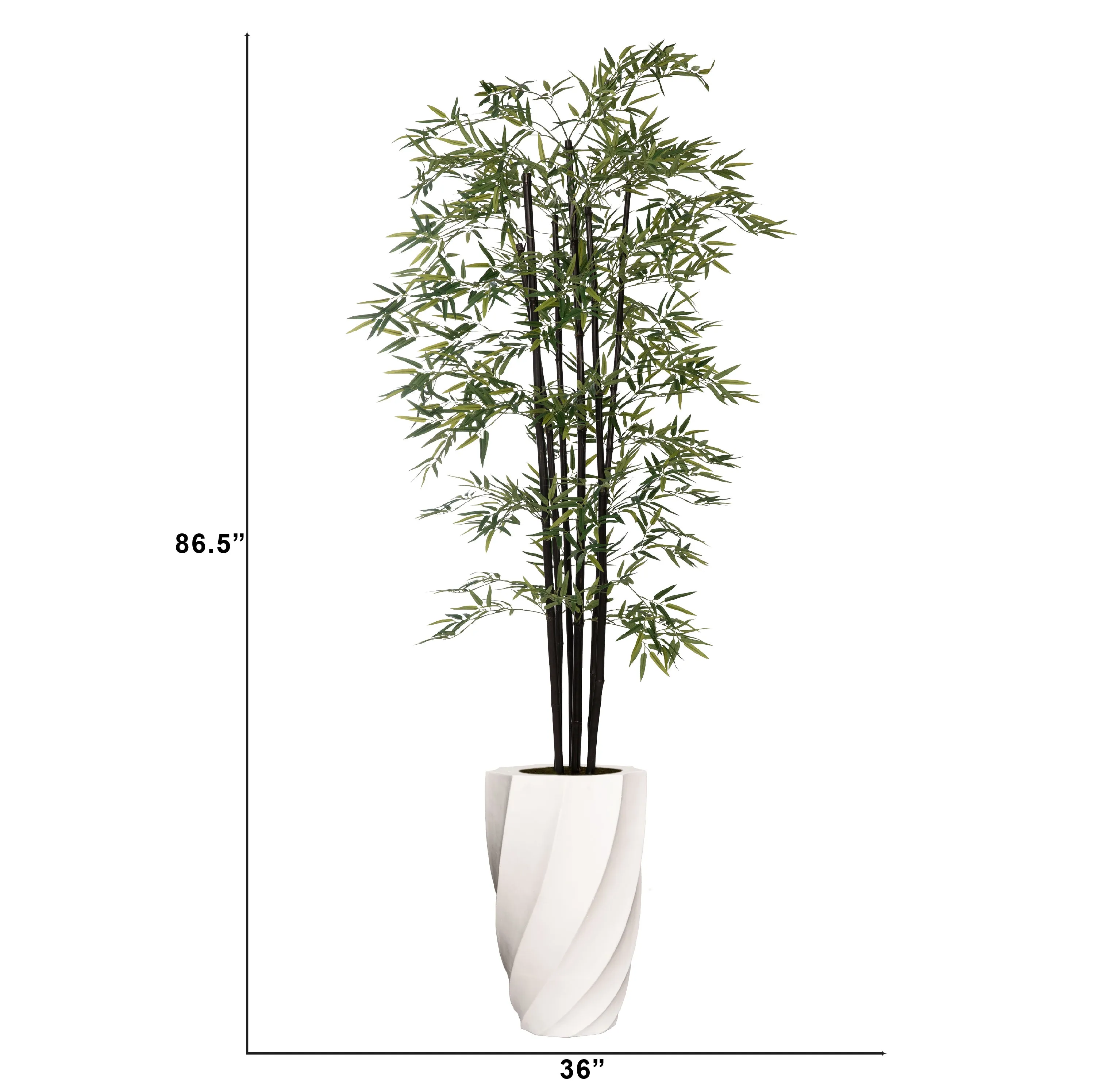 Vintage Home Artificial Faux 72" Tall Bamboo Tree With Eco Planter