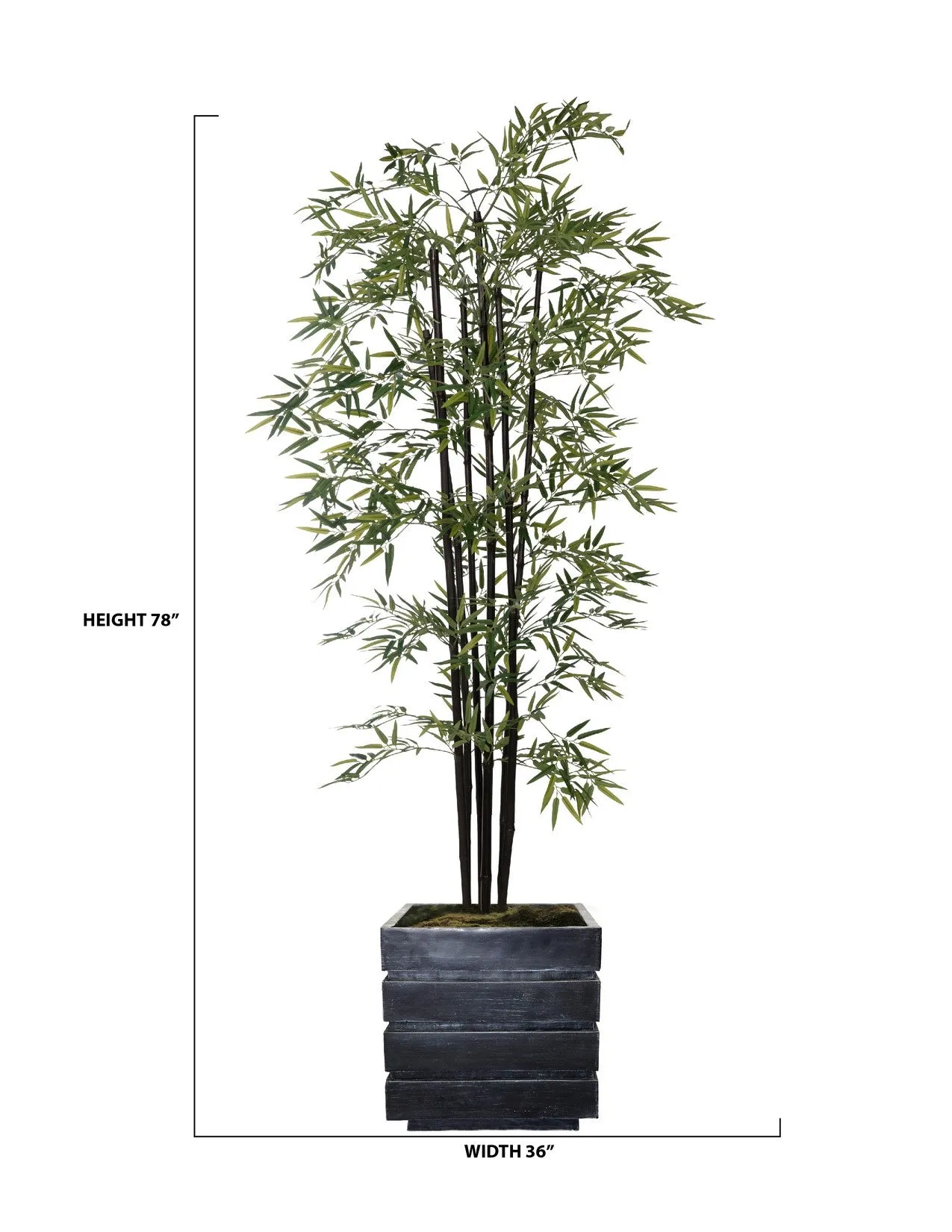 Vintage Home Artificial Faux 72" Tall Bamboo Tree With Eco Planter