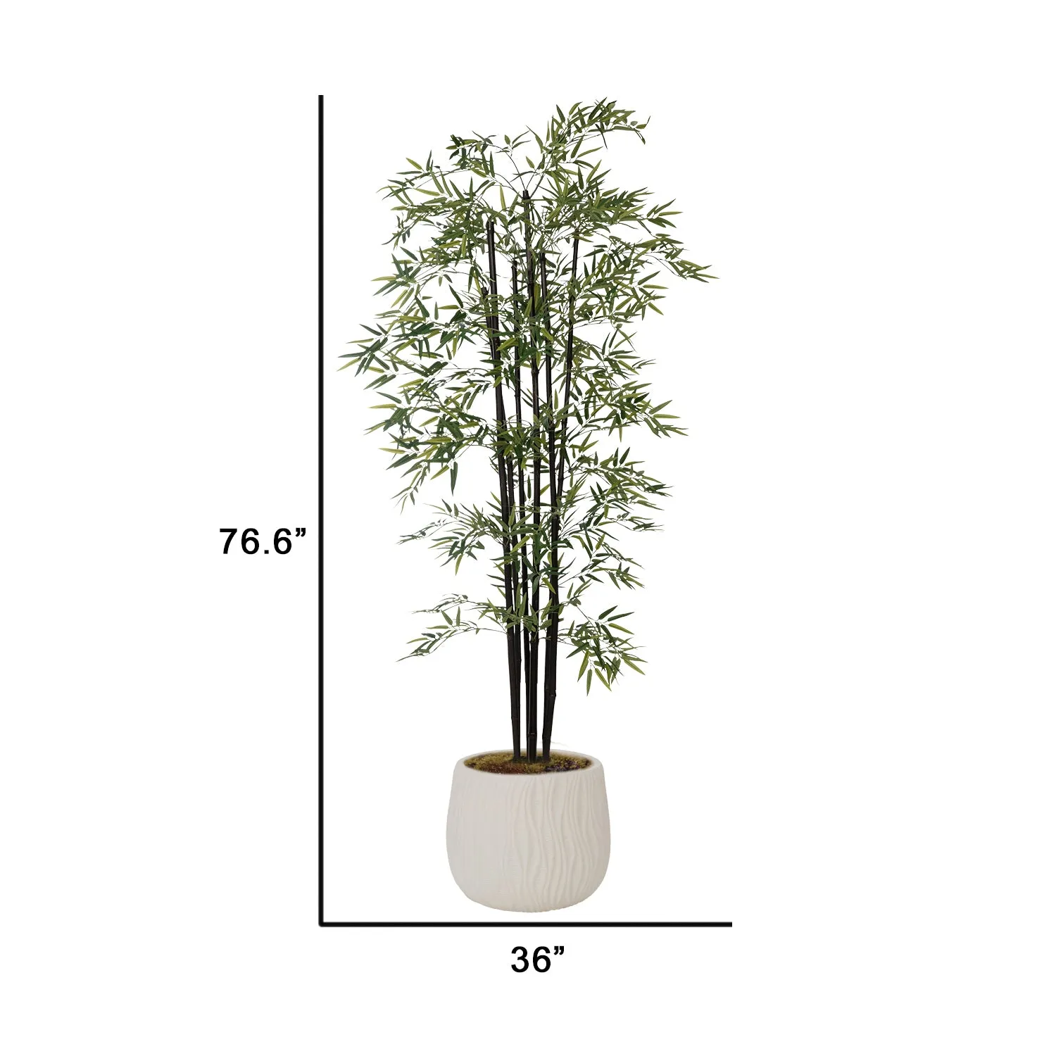 Vintage Home Artificial Faux 72" Tall Bamboo Tree With Eco Planter