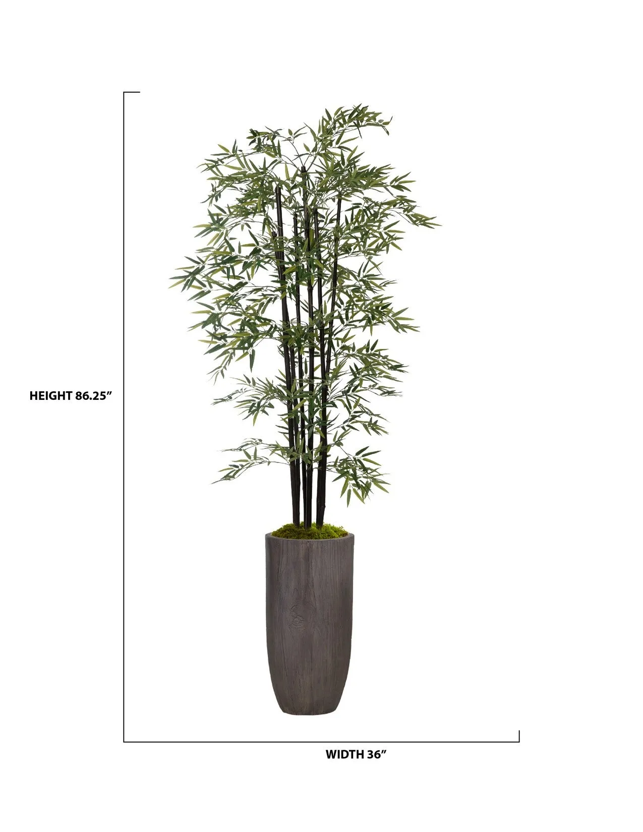 Vintage Home Artificial Faux 72" Tall Bamboo Tree With Eco Planter