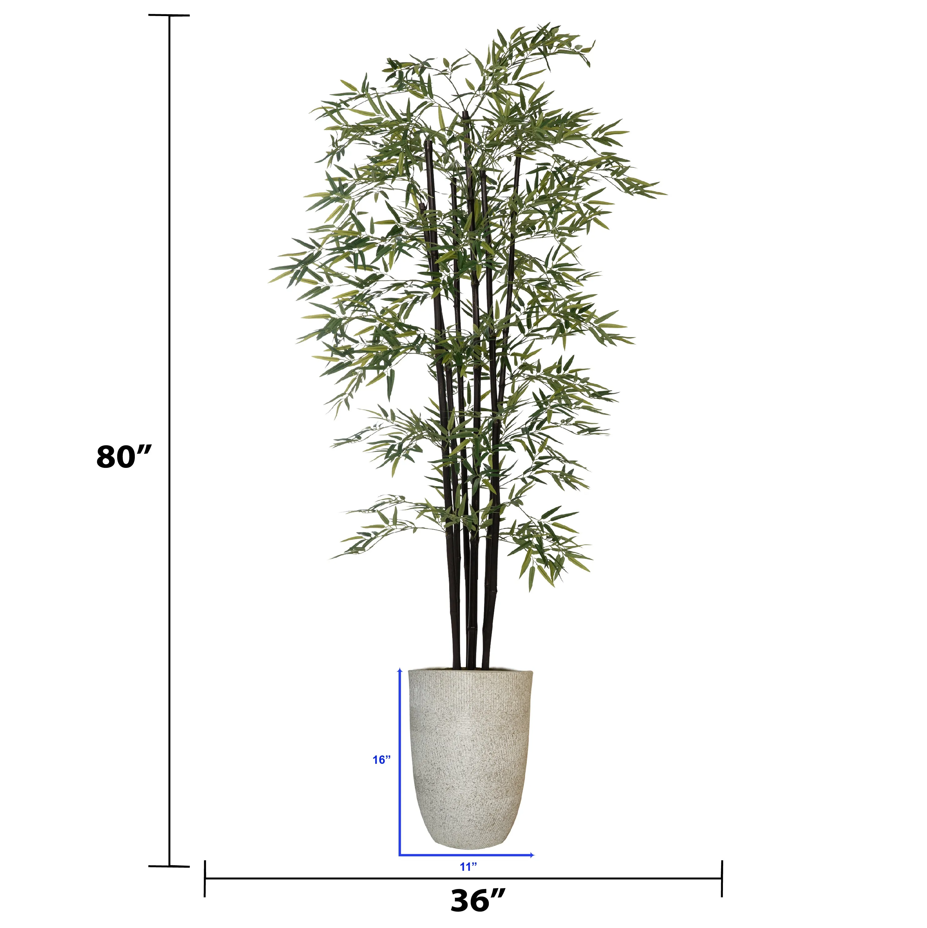 Vintage Home Artificial Faux 72" Tall Bamboo Tree With Eco Planter