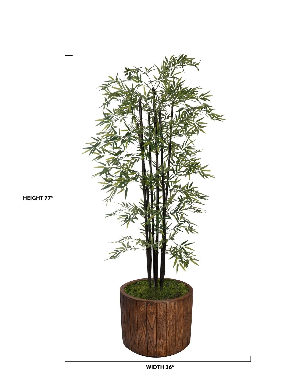 Vintage Home Artificial Faux 72" Tall Bamboo Tree With Eco Planter